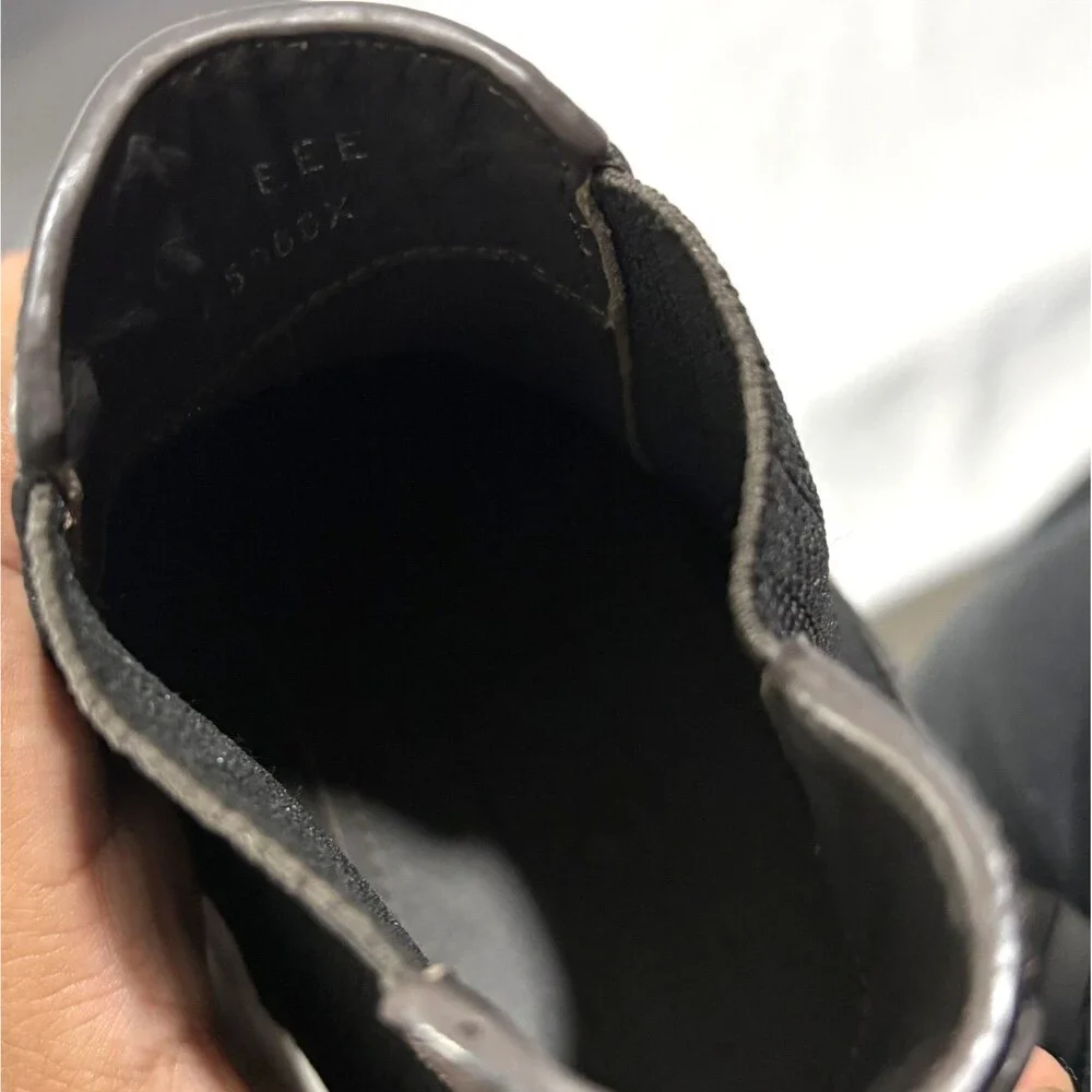 Ermenegildo Zegna Mens Cortina Chelsea Boots Black Leather Slip On Sz 6 Italy